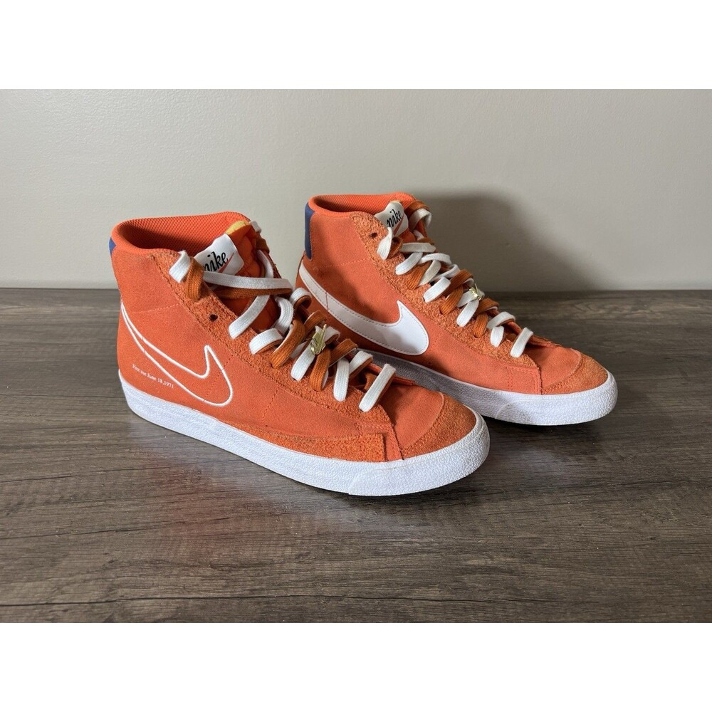 Nike Blazer 77 Mid First Use Sneakers Men 10 Orange Retro Athleisure DC3433-800
